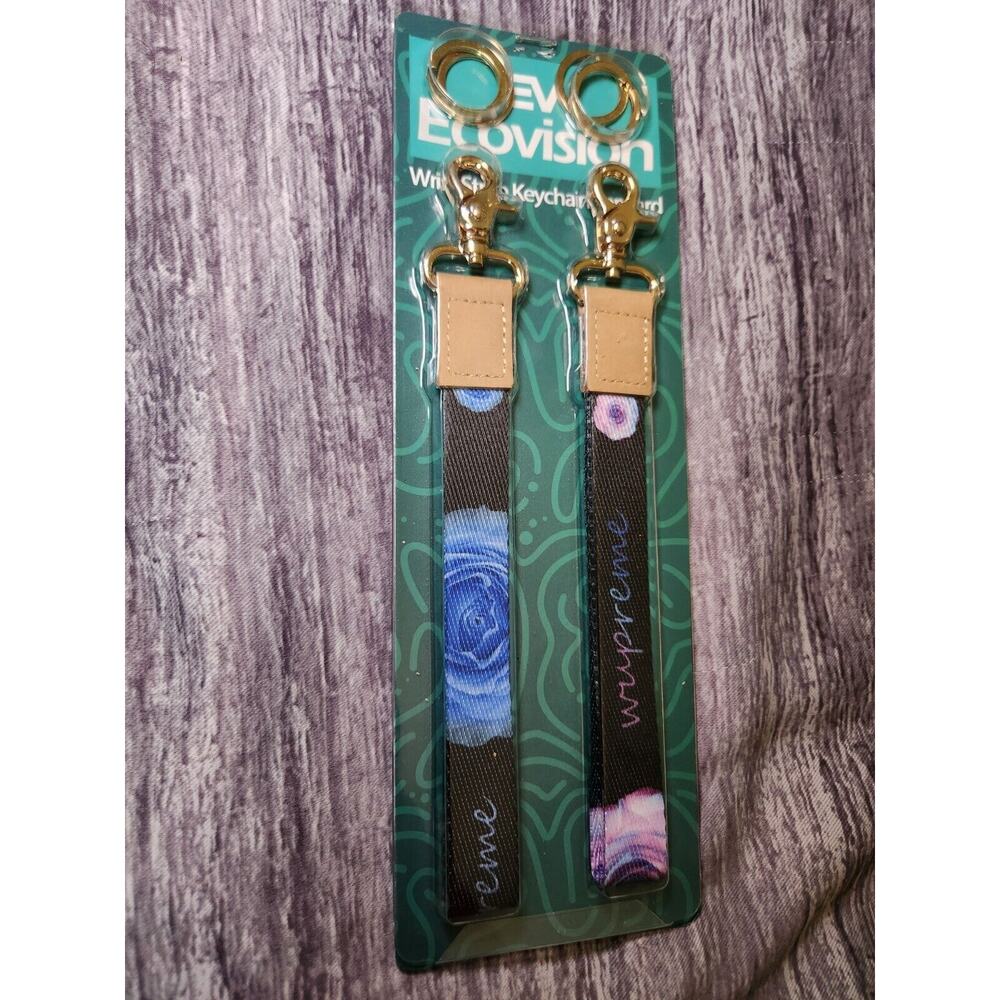 *5 for $25* EcoVision 2 Pack Keychain Lanyard Wristlet Floral Inspire Me